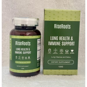 RiseRoots Lung Support Supplement, Lung Cleanse & Lung Detox Formula, Lung Health Support for Clear Lungs, Comfortable Breathing, Bronchial Health, 120 Capsules